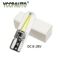 Yccpauto W5w T10 Led Car Reading Light Dome Lamp Glass Filament Auto Automobiles Turn Signal Bulb Car Styling 12-24v 1pcs - Sign