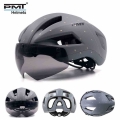 PMT Bicycle Helmet Ultralight specialize Road Cycling Helmet With Magnetic Goggles Lens Intergrally molded MTB Road Bike helmet