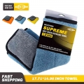 1pc 800gsm 45x38cm Microfiber Car Cleaning Cloth Super Thick Plush Microfibre Detailing Wax Polishing Towel Car Care - Sponges,