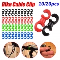 10pcs Bicycle MTB Brake Cable S Style Clips Rotating Buckle Hose Guide MTB Bike Cross Line Hook Tidy Clip Ring Clasp Cycling| |