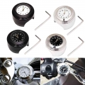 Universal 7/8" Waterproof Chrome Motorcycle Bike Handlebar Mount Quartz Clock Watch Aluminum Luminous Clock Moto Black Acce