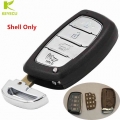 KEYECU Replacement Uncut Smart Remote Key Shell Case 4 Button for HYUNDAI IX25 IX35 Sonata Tucson 2014 2018, No battery holder|C