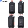 2+panic 3 Buttons 2/4/3+1 Buttons Flip Remote Key Shell Case Fob For Porsche Cayenne 2003+ Uncut Hu66 Blade - Car Key - Officema