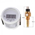 52mm Digital Water Temp Gauge LCD Water Temperature Gauge Celsius Temp Meter With Sensor 3/8 NPT Racing For Car Marine Boat|Wate