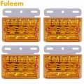 Fuleem 4PCS 20 LED Marker Indicator Light Clearance Lamp Amber Waterproof 24V For Truck Auto Boat Fancy|Truck Light System| -