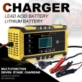 12V 24V 8A Full Automatic Battery Chargers Car Battery Chargers Power Puls Repair Chargers Wet Dry Lead Acid Digital LCD Display