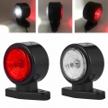 1Pair Universal 12V 24V Red White LED Car Tailer Truck Side Marker Light Lights Indicator Signal Lamp For Camper Trailer Lorry|T