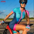 4CYKEL New Women's Short sleeved Cycling Jersey Triathlon Suit Jumpsuit Bicycle Shirt Sister Outfit Macaquinho Ciclismo Femi