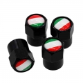 HAUSNN 4Pcs/Pack Car Accessories for FIAT Alfa Romeo Ferrari Italy Flag Logo Sticker Wheel Tire Valve Caps Stem Auto Styling|Tir