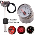 Stainless Steel Marine Fuel Level Gauge Sensors 150 600mm fit Boat Car Fuel Level Gauge Meter 0 190ohm with Red Backlight 9 32V|