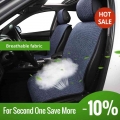 Car Seat Cover Linen Front Seat Cushion Breathable And Comfortable Auto Parts Suitable For All Models|Automobiles Seat Covers|