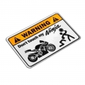 3d Warning Don't Touch My Ninja Motorbike Decals Tank Stickers Case For Kawasaki Ninja Tank Sticker 300r 400r Er-6n Er-5 Er6