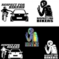 3D Respect for Cyclists Waterproof Reflective Biker Motorcycle Car Auto Accessoires Sticker Decal Funny JDM Vinyl On Car styling