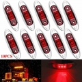 10PCS Car 12V 24V LED Side Marker Light Clearance Lamp Truck Van Trailer Red Warning Light Truck Accessories|Truck Light System|