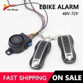 48V 52V 60V 72V Universal Motorcycle Alarm System Electric Scooter Anti theft Security Alarm System e Bike Two Pcs Control Key|E