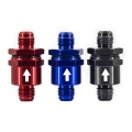 AN6 Fuel Non Return One Way Check Valve Petrol Diesel Anoized Aluminum Black Blue Red Color|Fuel Supply & Treatment| - Off