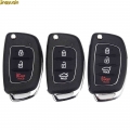 Jingyuqin Flip Remote Key Shell For Hyundai HB20 Santa Fe I20/30/45 IX35/45 Mistra Accent I40 Solaris Elantra Verna Anahtar 3/4B