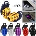 4pcs Universal Grenade Tire Valve Caps for Car Motorcycle Bike Aluminum Valve Stem Cap Valves Car styling Parts Auto Accessories