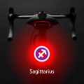 Bicycle Taillight Waterproof USB Chargeable LED Bike Rear Light Twelve Constellations Cycling Tail Light Lamp|Bicycle Light| -