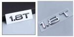 1X ABS Chrome Glossy Black 1.8T Car Styling Side Body Emblem Tail Trunk Fender Badge Sticker For Audi A4 A3 A5 Q3 Q5 etc