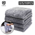 3/5/10Pcs Car Wash Microfiber Towel Bamboo Charcoal Fibre Car Cleaning Drying Cloth Auto Detailing Washing Towels Rag For Car|Ca