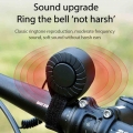 MTB Bicycle Electric Bell USB Charging Bike Electronic Horn Aluminum Alloy Outdoor Cycling Bicycle Bell Riding Accessories|Bicyc