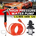 Car Wash 12v 100w Car Washer Gun Pump High Pressure Cleaner Car Care Portable Washing Machine Electric Cleaning Auto Device - Ca