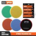 (Bulk Sales) SPTA 5"(125mm)/6"(150mm) /7"(180mm) Round Grid Sponge Buffing Polishing Foam Pads Kit For DA/RO/GA P