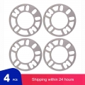 4Pcs/Set 3/5/8/10mm Car Wheel Spacers Shims Plate Alloy Aluminum 4 5 Stud For 4x100 4x114.3 5x100 5x108 5x114.3 5x120 car rims|W