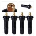 4 Pcs Tire Pressure Sensor Valve For Tubeless Disc, Wheel Nipple, Straight Rubber Nipple For Tpms - Valve Stems & Caps - Off