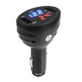 3in1 12v/24v Car Digital Voltmeter Auto Dual Usb Car Charger Temperature Volt Meter Gauge - Volt Meters - ebikpro.com