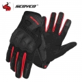 Scoyco Motorcycle Gloves Summer Breathable Mesh Moto Gloves Full Finger Motocross Off-road Racing Gloves Men Motorbike Gloves -