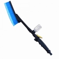 1pc Blue Car Wash Brush Auto Exterior Retractable Long Handle Water Flow Switch Foam Bottle Car Cleaning Brush - Sponges, Cloths