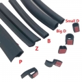 4 Meters Big D Small D Z Shape P B Type 3m Car Door Seal Strip Epdm Noise Insulation Anti-dust Soundproofing Car Rubber Seal - F