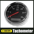 3000 Rpm Tachometer Gauge 85mm For Universal Car Boat Tachometer 12v/24v Lcd Hour Meter With Red Backlight - Tachometers - Offic