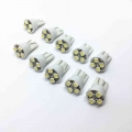 10pcs T10 194 W5W LED Car Parking Light 501 WY5W 1 COB LED Wedge Interior Dome Lamp Auto Turn Side Bulbs License Plate bulbs 12V