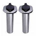 2Pcs Boat Stainless Steel Fishing Rod Holder Flush Mount 90 Degree with PVC Cap,Inner Tube and Gasket|Marine Hardware| - Offic