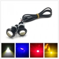 1 Pair Ultra 18mm Dc 12v Car Led Drl Daytime Running Light Eagle Eye Lamp Red White Ice Blue Yellow - Signal Lamp - ebikpro