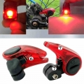 Riding LED Warning Light Mountain Bike Highway Safety Folding Bicycle V Word Brakes Automatic Control With Replaceable Battery|B