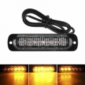 1x 18W 6 LEDs Strobe Dash Emergency Flashing Warning Light for Car Truck Motorcycle 12/24V Yellow Ultra thin Strobe Warning Lam|