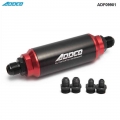 40 Micron Black Fuel Filter Inline -6an -8an -10 An Universal High Flow Turbo Adf09901 - Fuel Filters - ebikpro.com