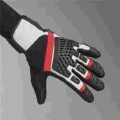 Locomotive Downhill Bike Rev Sands 3 Vented Geniune Leather Gloves Motocross Motorcycle Mountain Bicycle Black Red Glove - Glove