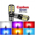 2pcs Canbus Error Free T10 W5w Wy5w 168 194 Led Bulbs Car Interior Lights Dome License Plate Clearance Lamp 12v White Red Yellow