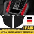 1pair Armrest Holder Gap Storage Box Holder Car Organizer Container Pocket Interior Center Console For Porsche Cayenne 2011-2018