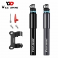 WEST BIKING Portable Mini Bike Pump Hose Pocket Pump Presta & Schrader Valve Bike Accessories 150 PSI High Pressure Bicycle