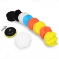 3inch Car Polishing Disc 11Pcs/Set Self Adhesive Buffing Waxing Sponge Wool Wheel Polishing Pad For Car Polisher Drill Adapter|P