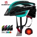 QUESHARK Men Women Ultralight Cycling Helmet Led Taillight MTB Road Bike Bicycle Motorcycle Riding Safely Cap With Sun Visor|Bic