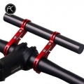 Pcycling Bicycle Handlebar Alloy Carbon Fiber Extended Bracket Bike Headlight Mount Bar Computer Holder Mtb Road Bike Support -