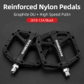 Rockbros Ultralight Sealed Bearings Bicycle Pedals Cycling Nylon Mtb Road Bike Pedals Flat Platform Bicycle Parts Accessories -