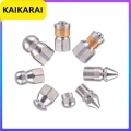 1/4 Stainless Steel Pressure Washer Jetter Nozzle BSP Female Rotary Sewer Cleaning Nozzle Pipe Drain Washing Tools Head|Water Gu